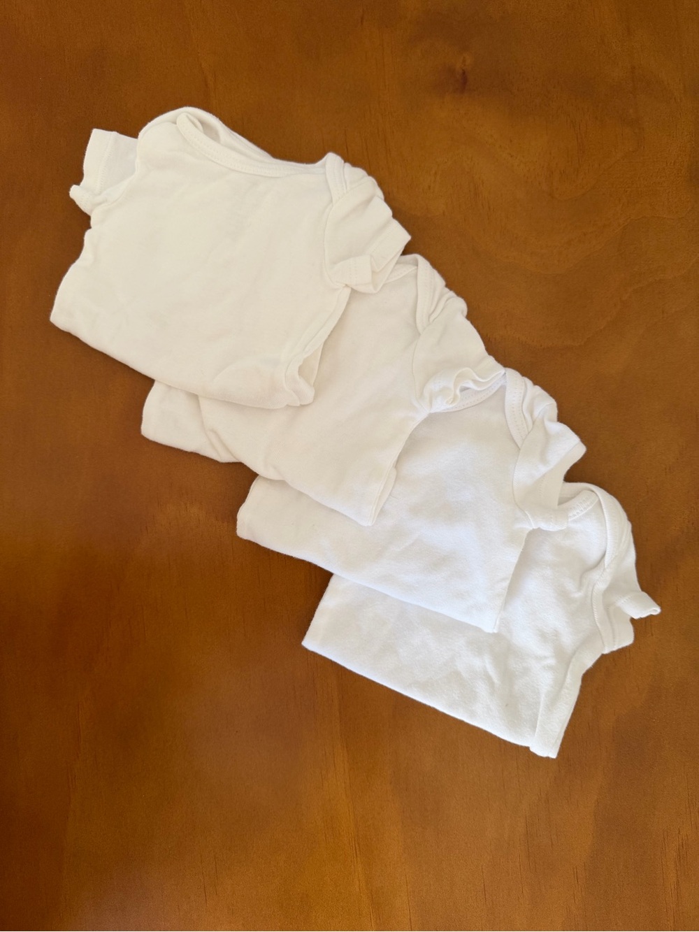 Classic Newborn White Baby Short-Sleeve Bodysuits - Pack of 4